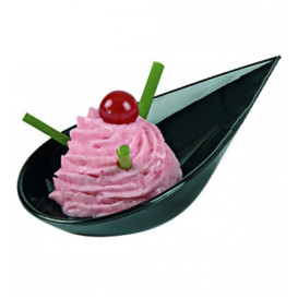 Mini Cucchiaio Degustazione Goccia Nero 5x10cm 