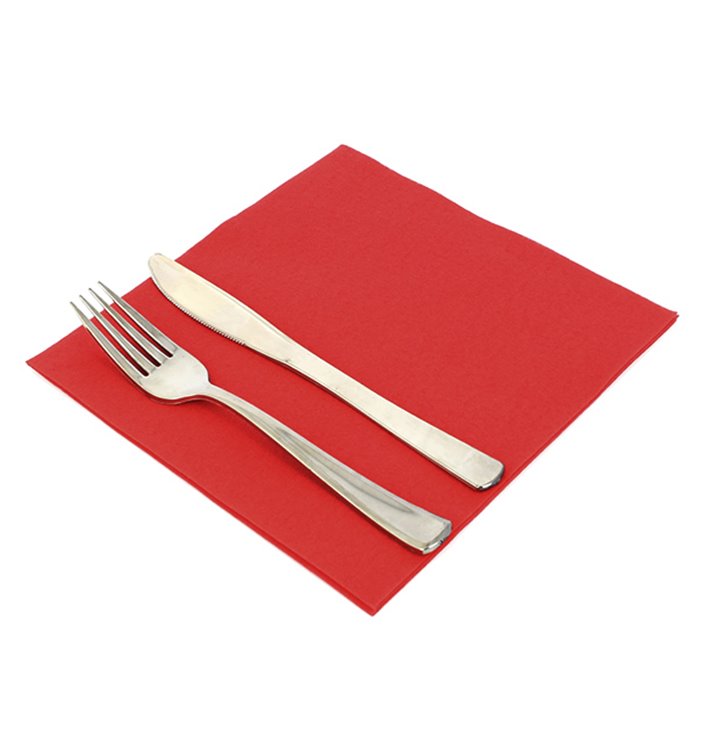 Tovagliolo di Airlaid Rosso 40x40cm Tovagliolo di Airlaid Rosso 40x40cm