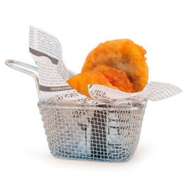 Mini Friggitrice di presentazione Acciaio 10x9x6cm (1 Pezzi)