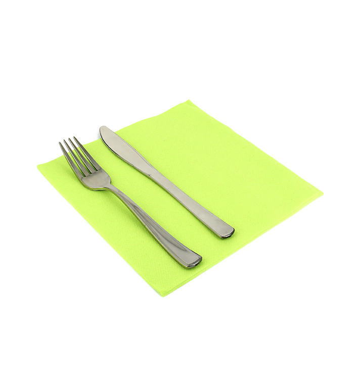 Tovagliolo di Carta 40x40cm Pistacchio Punta- Punta Tovagliolo di Carta 40x40cm Pistacchio Punta- Punta