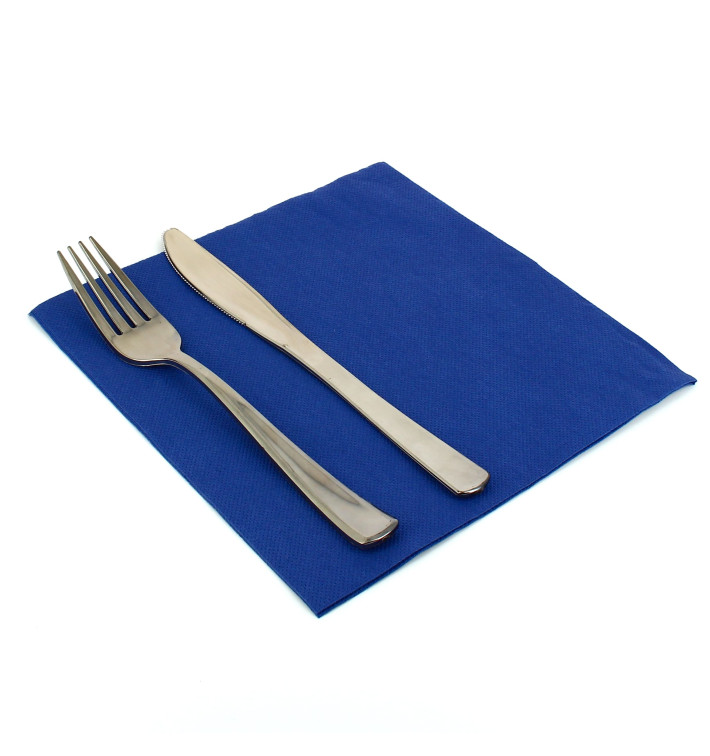 Tovagliolo di Carta 40x40cm Blu Punta-Punta Tovagliolo di Carta 40x40cm Blu Punta-Punta