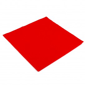 Tovagliolo di Carta 40x40cm Rosso Punta- Punta (50 Pezzi)