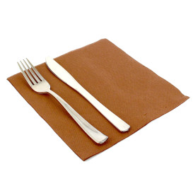 Tovagliolo di Carta 40x40cm Marron Punta- Punta 