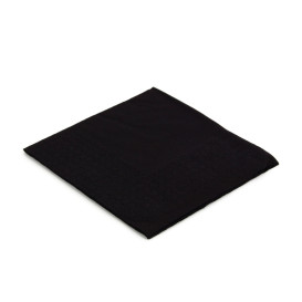 Tovagliolo di Carta Cocktail 20x20cm Nero (100 Pezzi)