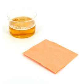 Tovagliolo di Carta Cocktail 20x20cm Salmone (100 Pezzi)